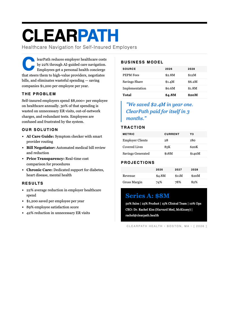 Typographic only business plan